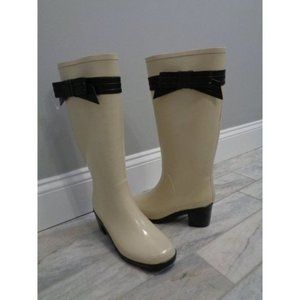 NEW Kate Spade women's size 8 New York Randi Bow Rubber Boots